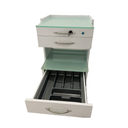 MUEBLE RODANTE CON DOBLE CAJONERA TAPA CRISTAL - MODELO ATENEA