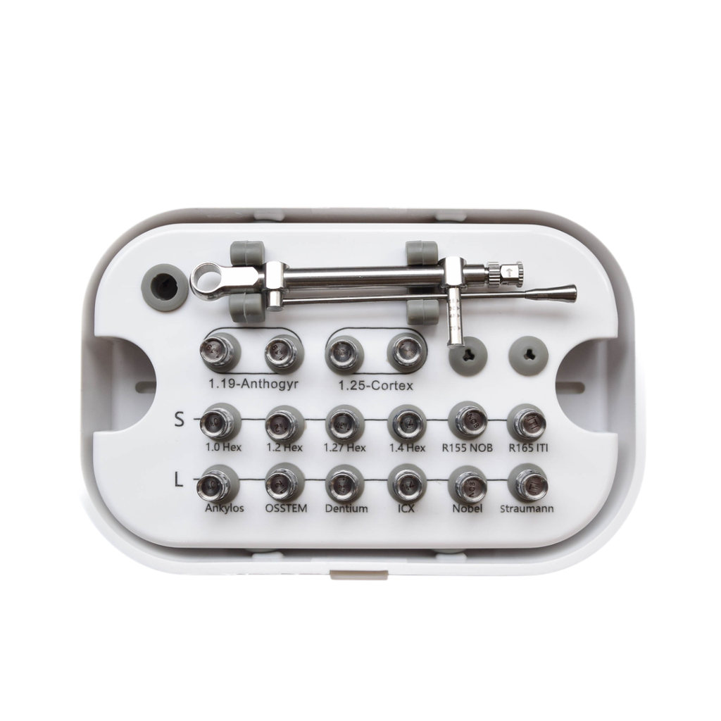 KIT PROTETICO DE DESTORNILLADORES CON TORQUIMETRO AGUJA