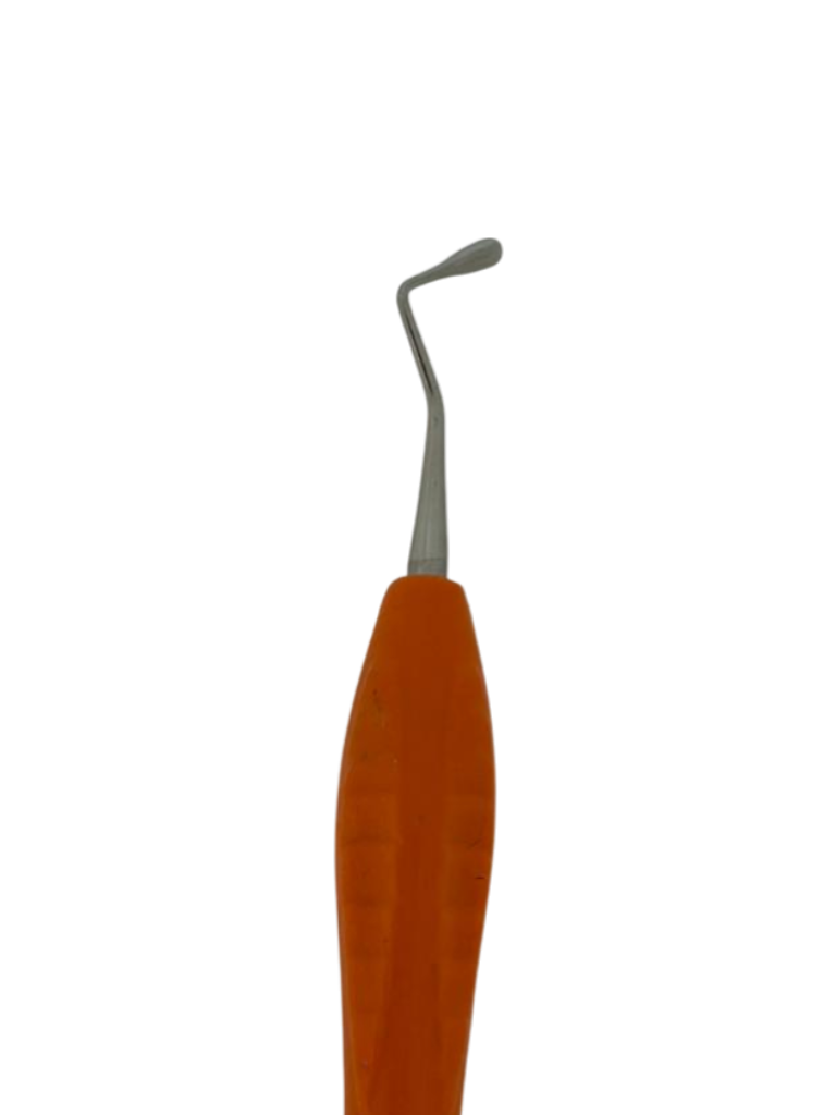 ESPÁTULA PARA COMPOSITE DE MANGO SILICONADO NARANJA