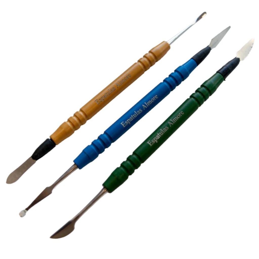KIT DE 3 ESPÁTULAS ALMORE PARA COMPOSITE