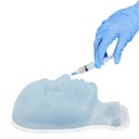 MODELO FACIAL TOTAL DE SILICONA TRANSPARENTE PARA PRÁCTICAS DE INYECCIÓN