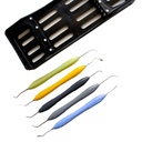 KIT DE 5 ESPATULAS PARA COMPOSITE CON CASETTE PLASTICO DE REGALO