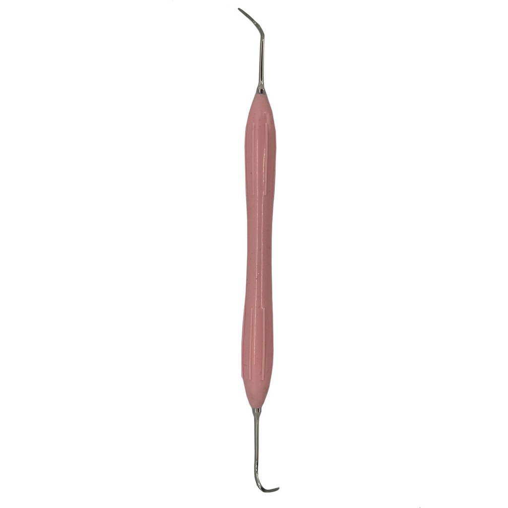 ESPÁTULA PARA COMPOSITE DE MANGO SILICONADO ROSA