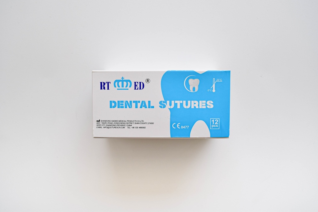 Kit de SUTURA DE SEDA 5/0.75cm LONGITUD- AGUJA 3/8 DE CÍRCULO Y 16mm LARGO x 120 uds