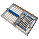 CAJA DE CIRUGIA IMPLANTOLOGICA PERIODONTAL CON CASETTE METÁLICO GRIS