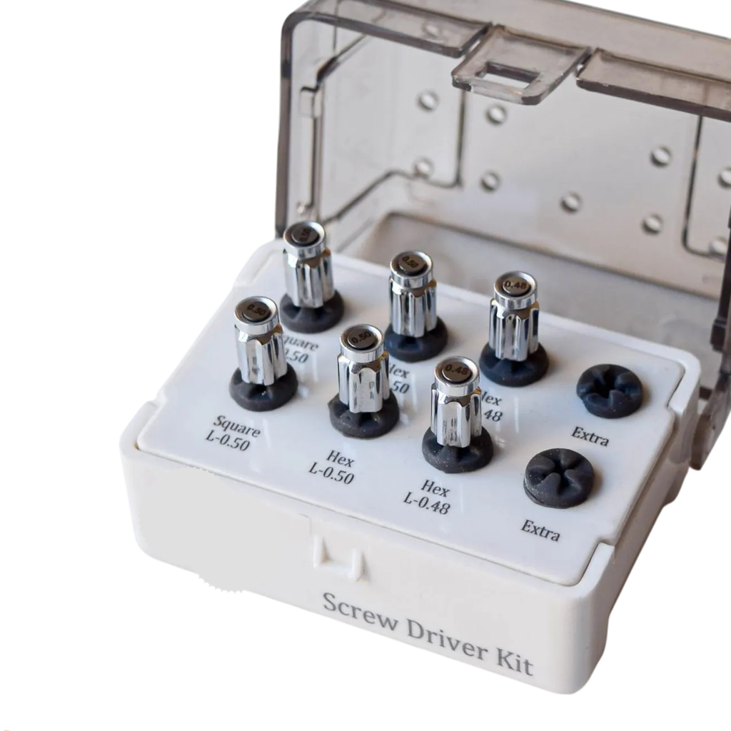 KIT DE 6 DESTORNILLADORES MANUALES HEXAGONALES Y CUADRADOS