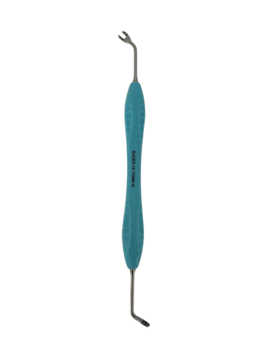 [17/4065-10] ESPÁTULA PARA COMPOSITE DE MANGO SILICONADO TURQUESA