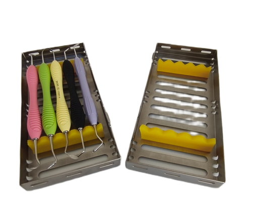 [C0212-BM] KIT DE 5 ESPATULAS PARA COMPOSITE A ELECCION BADERMASTER CON CASETE MATALICO