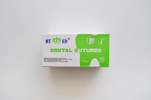 [SUT0004x600] Pack de SUTURA DE NYLON 4/0.75cm LONGITUD- AGUJA 3/8 DE CÍRCULO Y 19mm LARGO x600