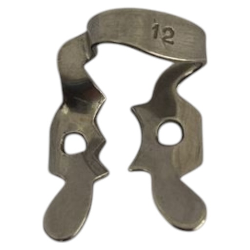 [17/4069-23] CLAMP 12 AISLAMIENTO DENTAL ACERO INOXIDABLE