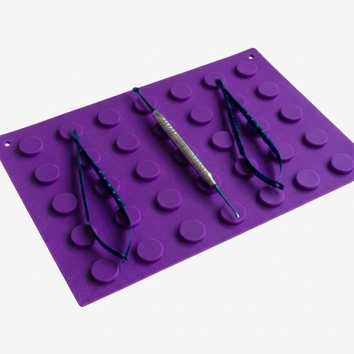 [11/051C] COMPRESA IMANTADA DE SILICONA VIOLETA CHICA (30X20)