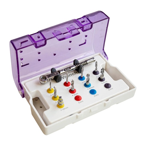 [17/4083] KIT DE FRESAS UNIVERSALES PARA IMPLANTES CON TORQUÍMETRO