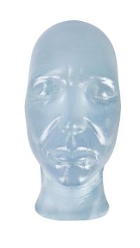 [0905175] MODELO FACIAL TOTAL DE SILICONA LISA TRANSPARENTE PARA PRÁCTICAS DE INYECCIÓN
