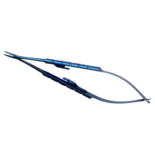 [17/4040-4] PINZA PORTA AGUJAS CASTROVIEJO AZUL 18cm