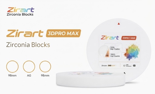 [0909087] BLOQUE DE ZIRCONIO 3DPROMAX 98*20 C2